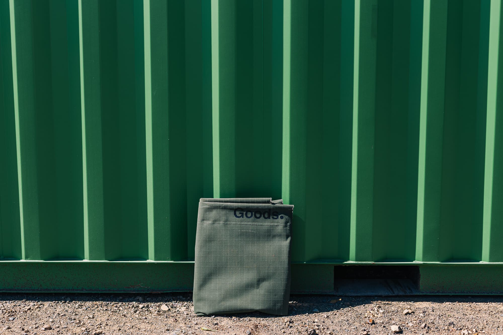 Heavy-duty Australian canvas with Goods. branding